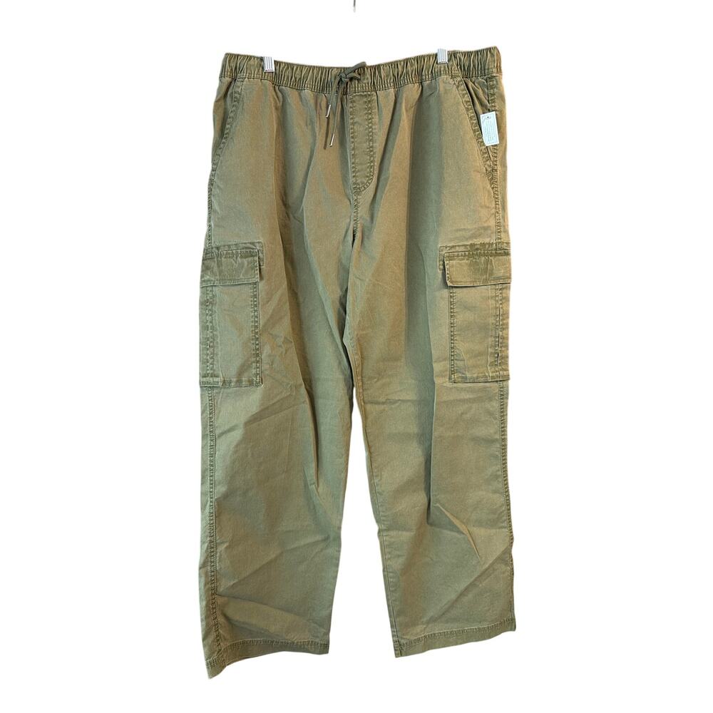 No Boundaries NOBO Men's Green Drawstring Cargo Pants Size XL 40-42 New